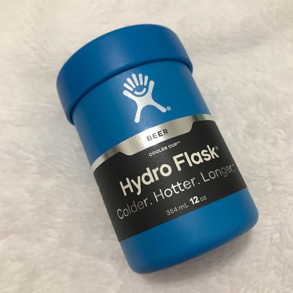 NEW HYDRO FLASK BLUE COOLER CUP BEER 12 OZ PACIFIC CAN HOLDER KOOZIE COVER METAL - Picture 1 of 7